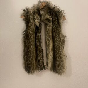 Cavallini Brown Faux Fur Vest